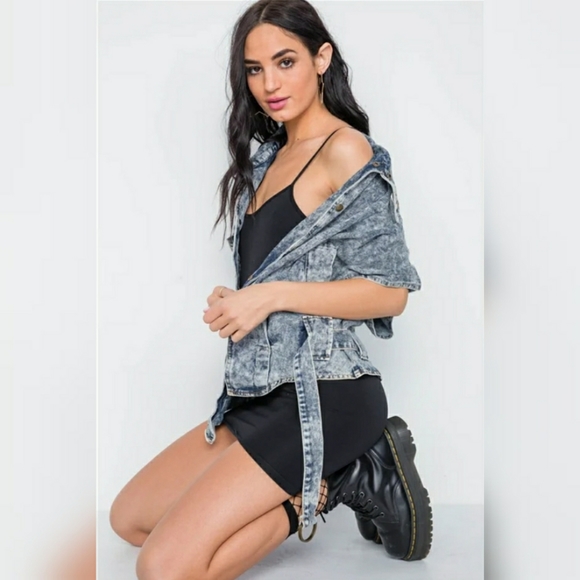 Vintage 80's Acid Wash Denim Jean Jacket - Picture 2 of 12